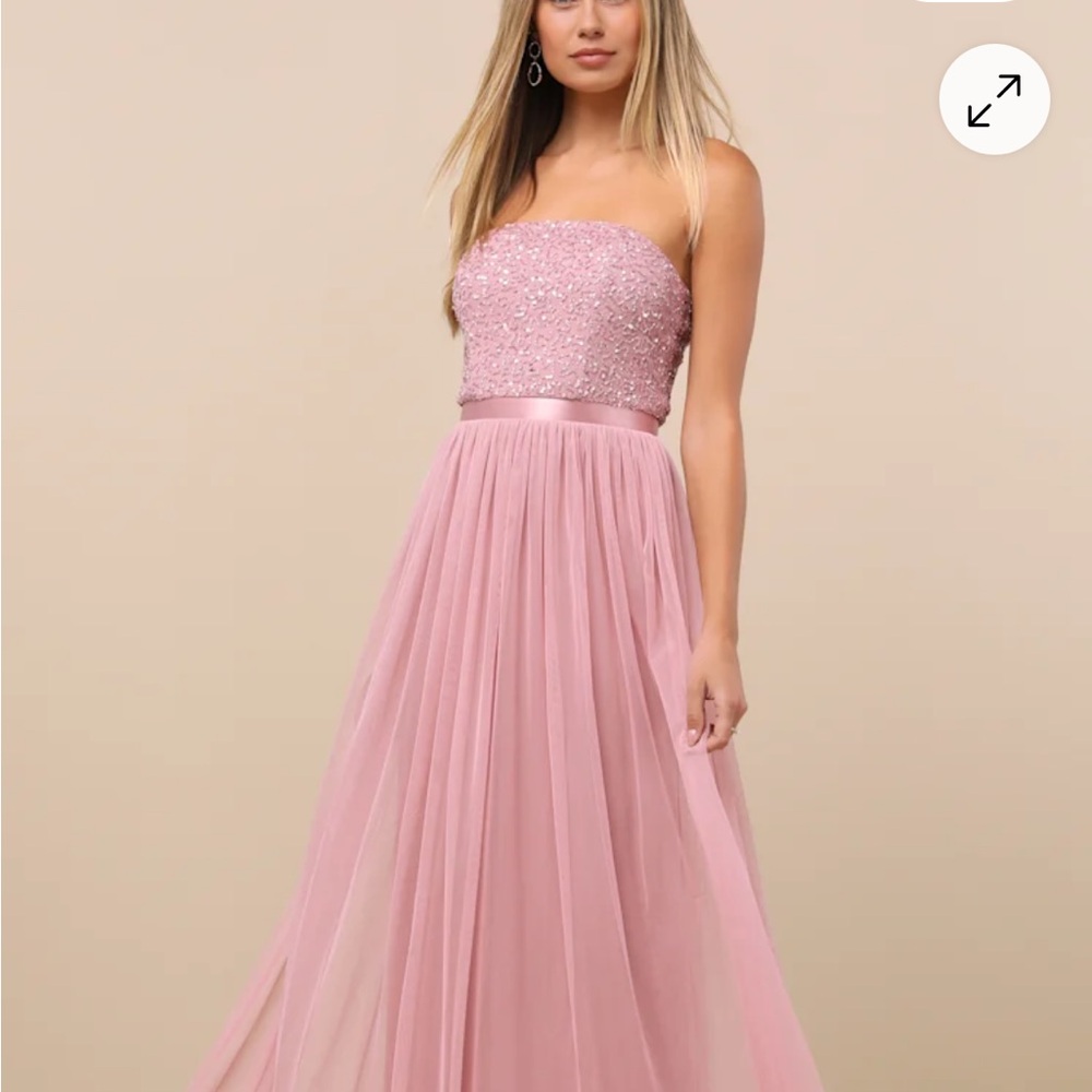Strapless Pink Gown
